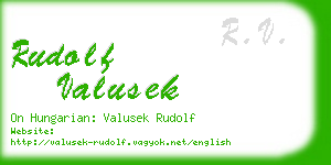 rudolf valusek business card